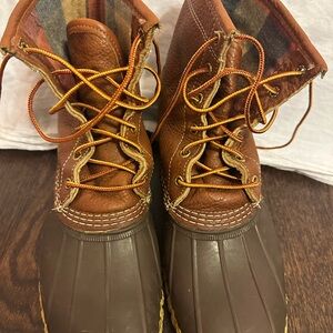 L.L. Bean Brown and Tan Rain & Snow Boots
